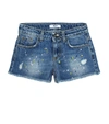 MSGM PAINTED DENIM SHORTS,P00380319