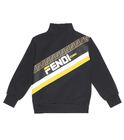 Fendi Kids'  Mania Track Jacket In Black