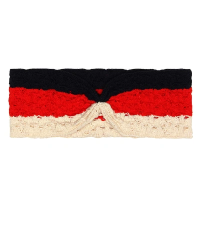 Gucci Kids' Striped Crochet Headband In Multicoloured