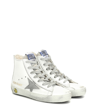 GOLDEN GOOSE FRANCY HIGH-TOP LEATHER SNEAKERS,P00377841