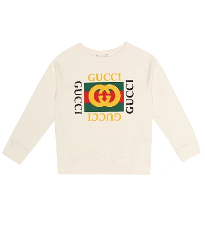 Gucci Kids' White Sweatshirt With Logo Print