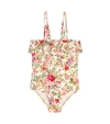 ZIMMERMANN Honour floral frill swimsuit,P00394720