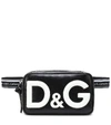 DOLCE & GABBANA Leather-trim logo belt bag,P00401879