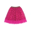 GUCCI EMBROIDERED TULLE SKIRT,P00397641