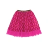 Gucci Girls' Iconic Embroidered Tulle Skirt, Size 4-12 In Pink