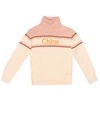 CHLOÉ Intarsia cotton and wool sweater,P00410603