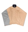 Chloé Two Tone Wool Blend Cape In Beige