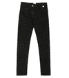 Il Gufo Teen Polka-dot Skinny Jeans In Black