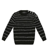 BALMAIN STRIPED WOOL jumper,P00400094