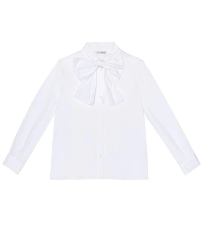 Dolce & Gabbana Kids' Stretch-cotton Shirt In White