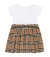 BURBERRY RHONDA CHECK COTTON DRESS,P00420271