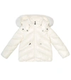 MONCLER FUR-TRIMMED DOWN COAT,P00409980