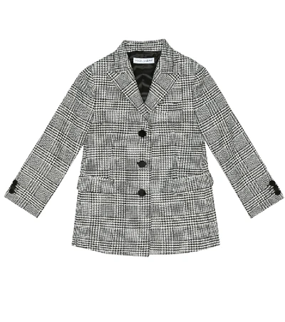 Dolce & Gabbana Kids' Houndstooth-check Blazer In Grey