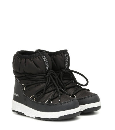 Moon Boot Kids' 尼龙雪地靴 In Black