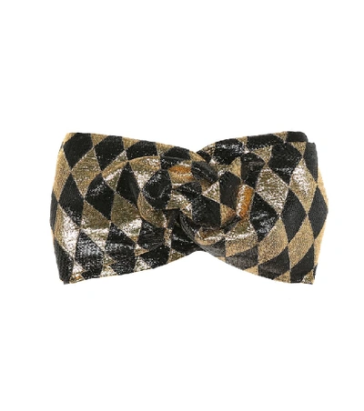 Gucci Kids' Twisted Metallic Headband In Gold