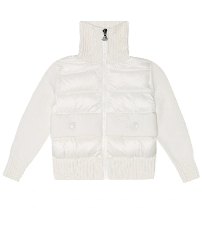 Moncler Kids' Cotton And Down Jacket In White