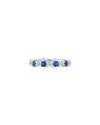 NM DIAMOND COLLECTION PLATINUM DIAMOND BLUE SAPPHIRE ETERNITY RING SIZE 7.5,PROD227820017