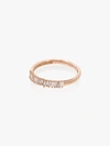 SUZANNE KALAN 18K ROSE GOLD HALF ETERNITY DIAMOND RING,BAR319RG14457174