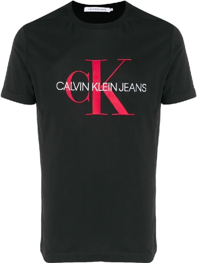 Calvin Klein Jeans Est.1978 Logo Print T-shirt In Black
