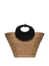 ARANAZ PEBBLE RAFFIA TOTE BAG