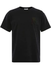 Jw Anderson Embroidered Logo T-shirt In Black