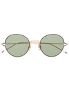 Thom Browne Round-frame Sunglasses In Black