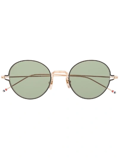 Thom Browne Round-frame Sunglasses In Black