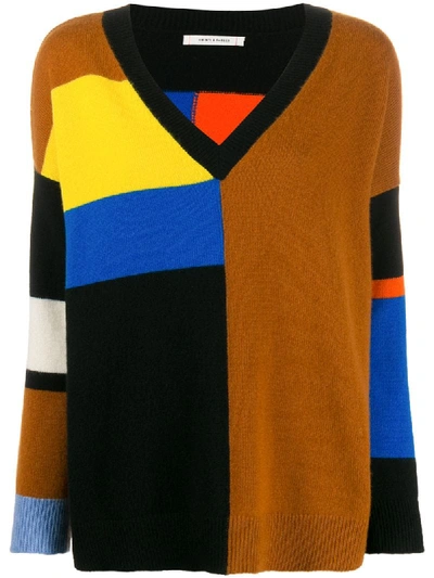 Chinti & Parker Colour Block Jumper In Brown