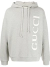 Gucci Kapuzenpullover Mit Logo-print In Grey