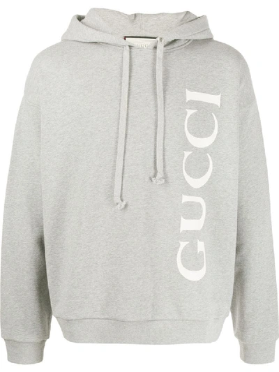Gucci Kapuzenpullover Mit Logo-print In Grey