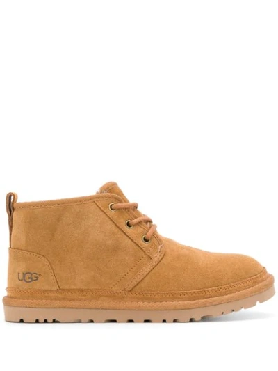 Ugg Neumel Lace Up Shoes In Leather Color Suede