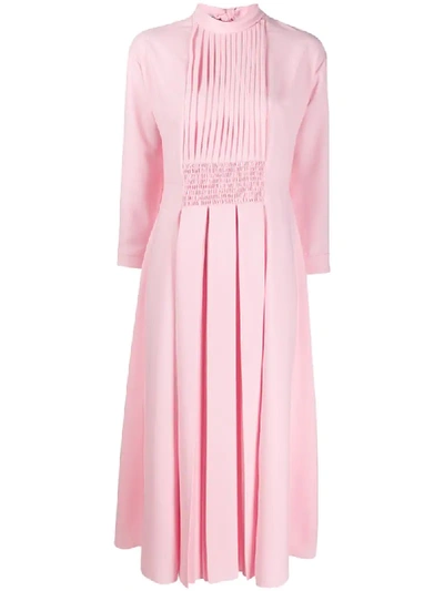 Prada Pleated Dress In Pink