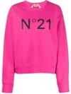 N°21 Logo Printed Sweatshirt In Pink