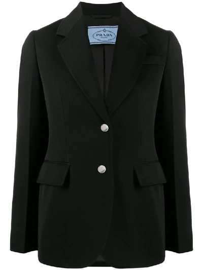 Prada Single-breasted Blazer In Black