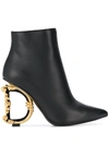 Dolce & Gabbana 'd&g' Stiefel Mit Designabsatz In Black