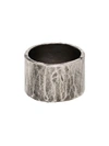 M COHEN STERLING SILVER MEDIUM CARVED TUBE RING
