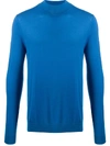 Pringle Of Scotland Mock Neck Jumper In Blue