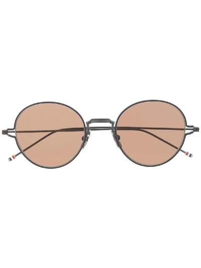 Thom Browne Round Frame Sunglasses In Black