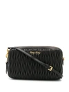 Miu Miu Matelassé Shoulder Bag In Black