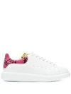 Alexander Mcqueen Oversized Snakeskin-effect Detail Sneakers In White