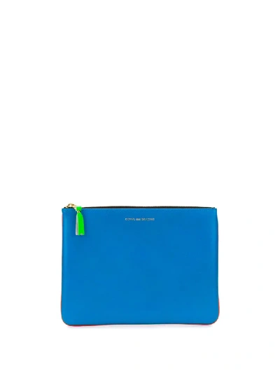 Comme Des Garçons Super Fluo Colour-block Wallet In Orange