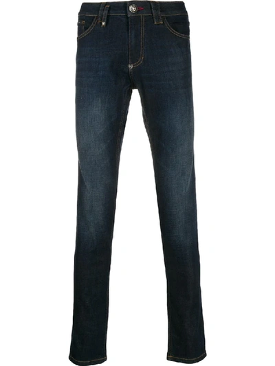 Philipp Plein Original Slim Fit Jeans In Blue