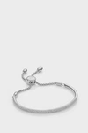 Monica Vinader Diamond And Sterling Silver Fiji Bracelet In Clear