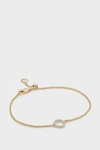 Monica Vinader Diamond And 18k Yellow Gold Vermeil Riva Mini Circle Bracelet In Neutral