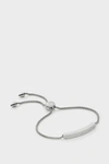 Monica Vinader Diamond And Sterling Silver Baja Skinny Bracelet In Metallic