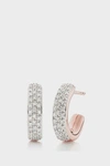 Monica Vinader Fiji Mini 18ct Rose-gold Vermeil And Diamond Hoop Earrings In Metallic