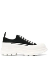 Alexander Mcqueen Alexander Mc Queen Black/white Tread Slick Shoes In Black