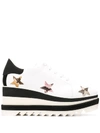 Stella Mccartney Elyse Star Platform Sneakers In White