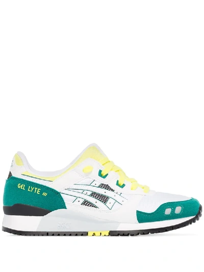 Asics Green Gel Lyte Iii Og Low Top Trainers In White