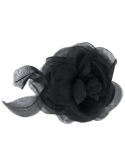 Dsquared2 Floral Tulle Brooch In Black